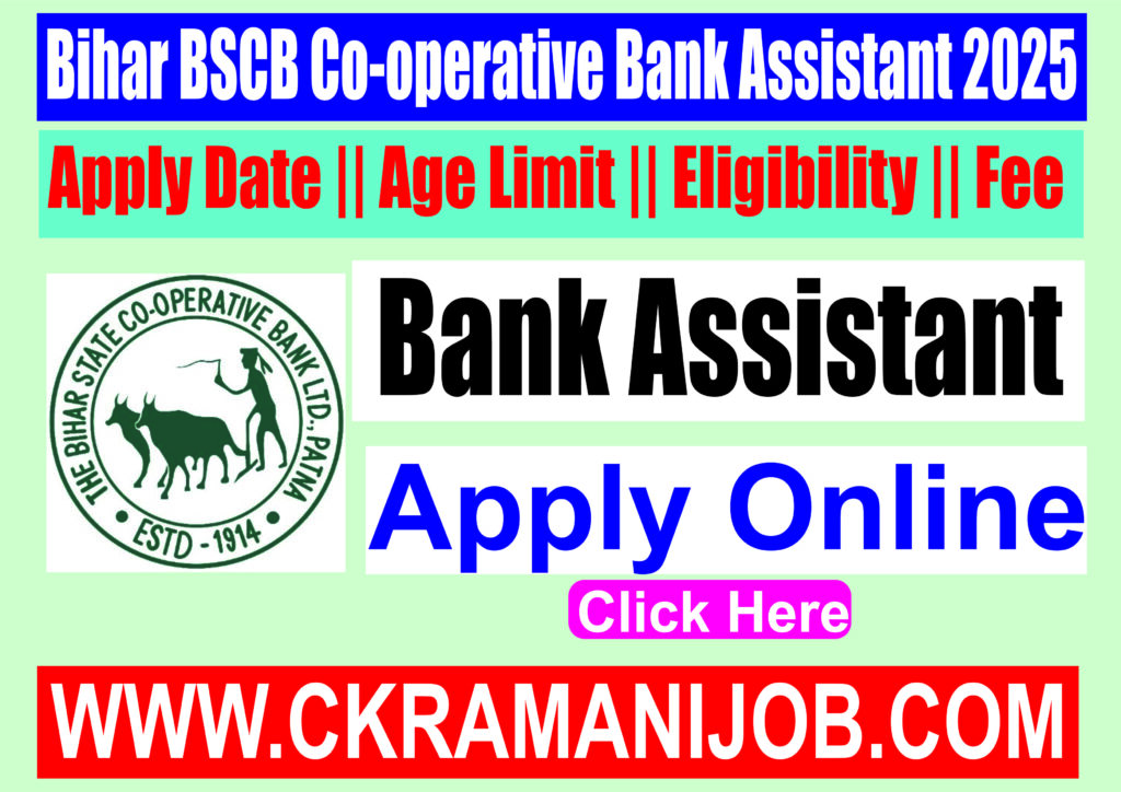 BSCB Co-operative Bank Assistant 2025