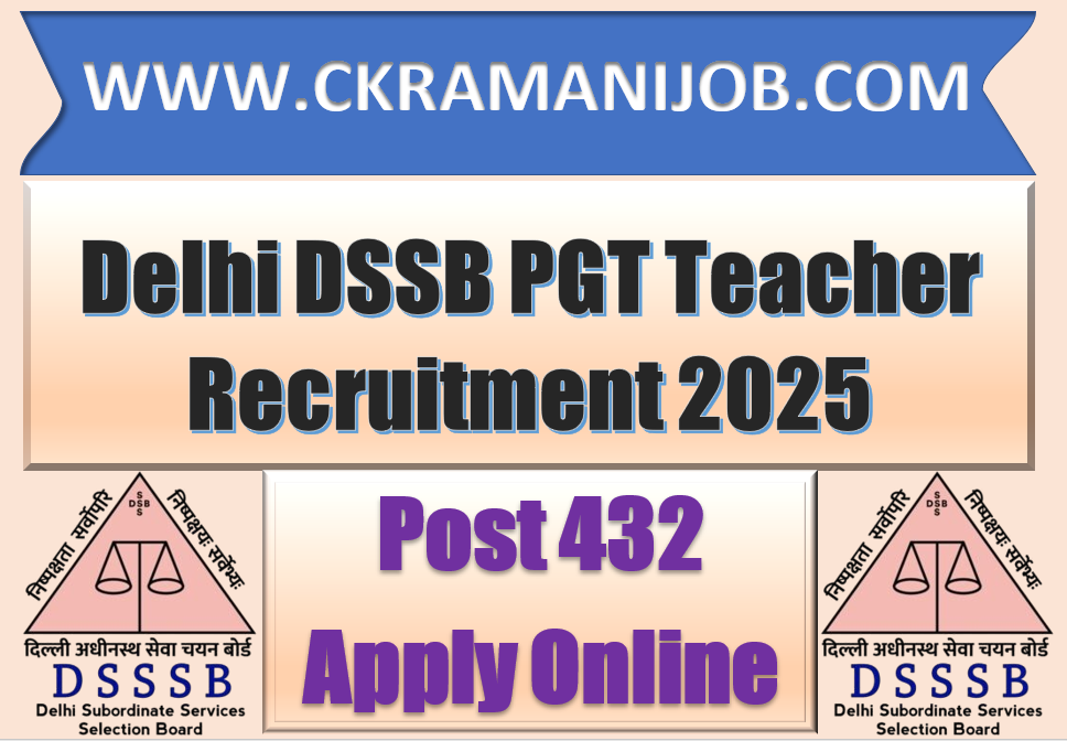 Delhi DSSB PGT Teacher Recruitment 2025