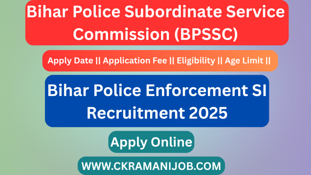 Bihar Police Enforcement SI Recruitment 2025