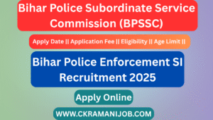Bihar Police Enforcement SI Recruitment 2025