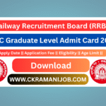 RRB NTPC Graduate Level Exam 2025 Admit Card