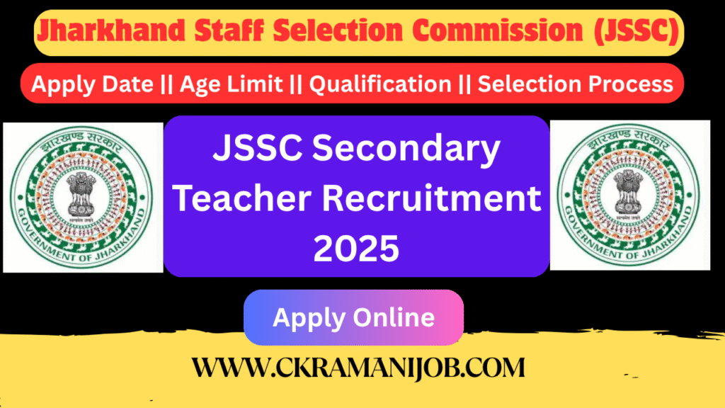 JSSC Secondary Teacher Online 2025