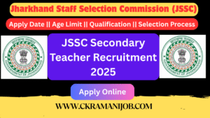 JSSC Secondary Teacher Online 2025